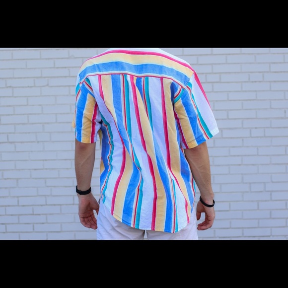 Multi Colored 90’s Style Button Down - Picture 2 of 4